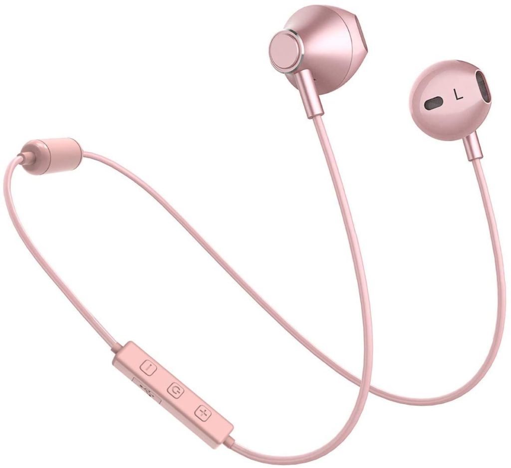  Cascos rosa para los oídos. Con control de volumen