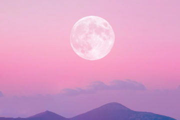 luna rosa de abril. superluna